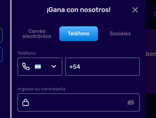 Inicio de sesión con teléfono