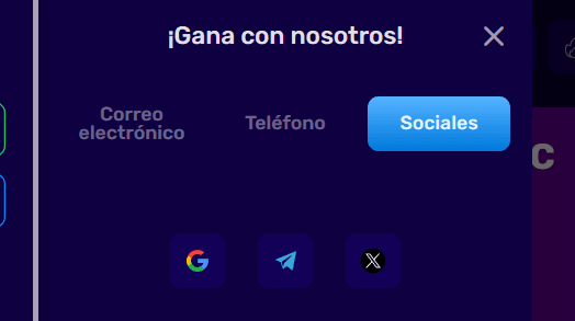 Inicio de sesión con redes sociales