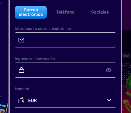 Registro por correo electrónico
